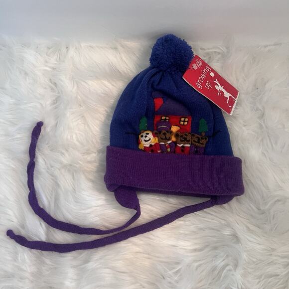 NOS VTG Lord & Taylor Child’s Goldilocks Three Bears Knit Cap With Pom-Pom Top - Picture 2 of 9